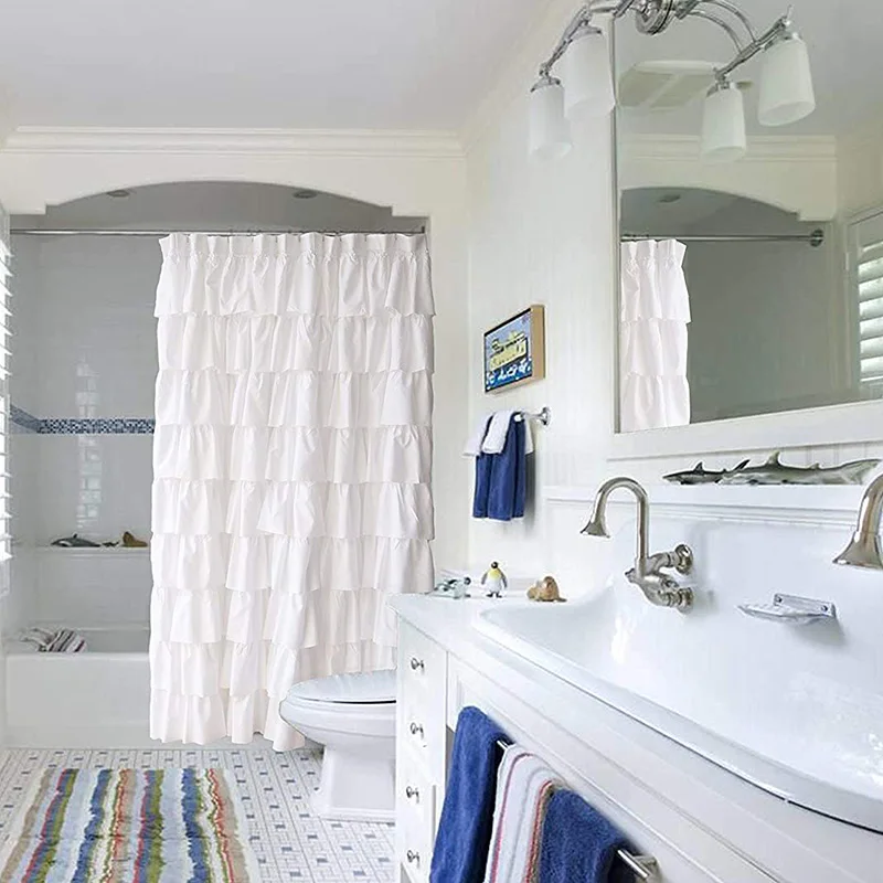 Shower Curtain Ruffle Shower Curtain Home Decor Soft Polyester, Decorative Bathroom Accessories Great for Showers and Bathtubs
Shower Curtain Ruffle Shower Curtain Home Decor Soft Polyester, Decorative Bathroom Accessories Great for Showers and Bathtubs