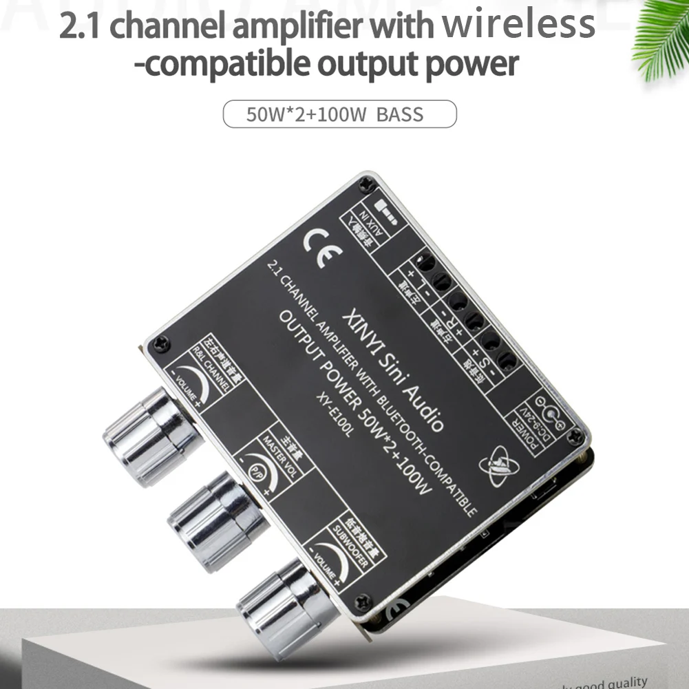 XY-E100L 2,1 канальный цифровой усилитель мощности Bluetooth 5,0 мощность аудио стерео сабвуфер усилитель платы 50WX2 + 100W AMP
XY-E100L 2,1 канальный цифровой усилитель мощности Bluetooth 5,0 мощность аудио стерео сабвуфер усилитель платы 50WX2 + 100W AMP