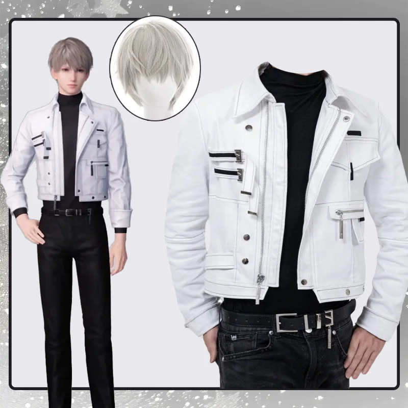 Love and Deepspace Xavier Cosplay Costume Set: White Jeans Jacket, Outer Silver Wig, Inspired Customized Outfit
Love and Deepspace Xavier Cosplay Costume Set: White Jeans Jacket, Outer Silver Wig, Inspired Customized Outfit