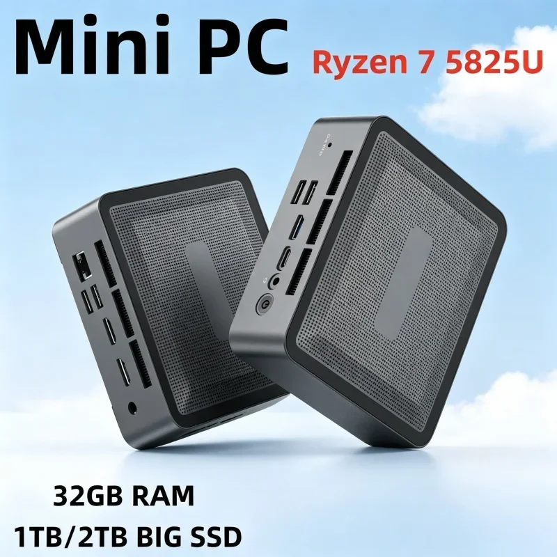 U58 Mini PC Ryzen 7 5825U Sleek Small Form Factor 2 Channel DDR4 3200MHz M.2 SSD + HDD Wireless WiFi6 BT5.2 Home Work PC Host
U58 Mini PC Ryzen 7 5825U Sleek Small Form Factor 2 Channel DDR4 3200MHz M.2 SSD + HDD Wireless WiFi6 BT5.2 Home Work PC Host