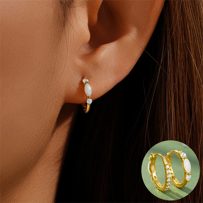 100% 925 Sterling Silver Opal Geometric Earring for Women Girl Zircon Fashion Round Design Jewelry Party Gift Dropshipping
100% 925 Sterling Silver Opal Geometric Earring for Women Girl Zircon Fashion Round Design Jewelry Party Gift Dropshipping