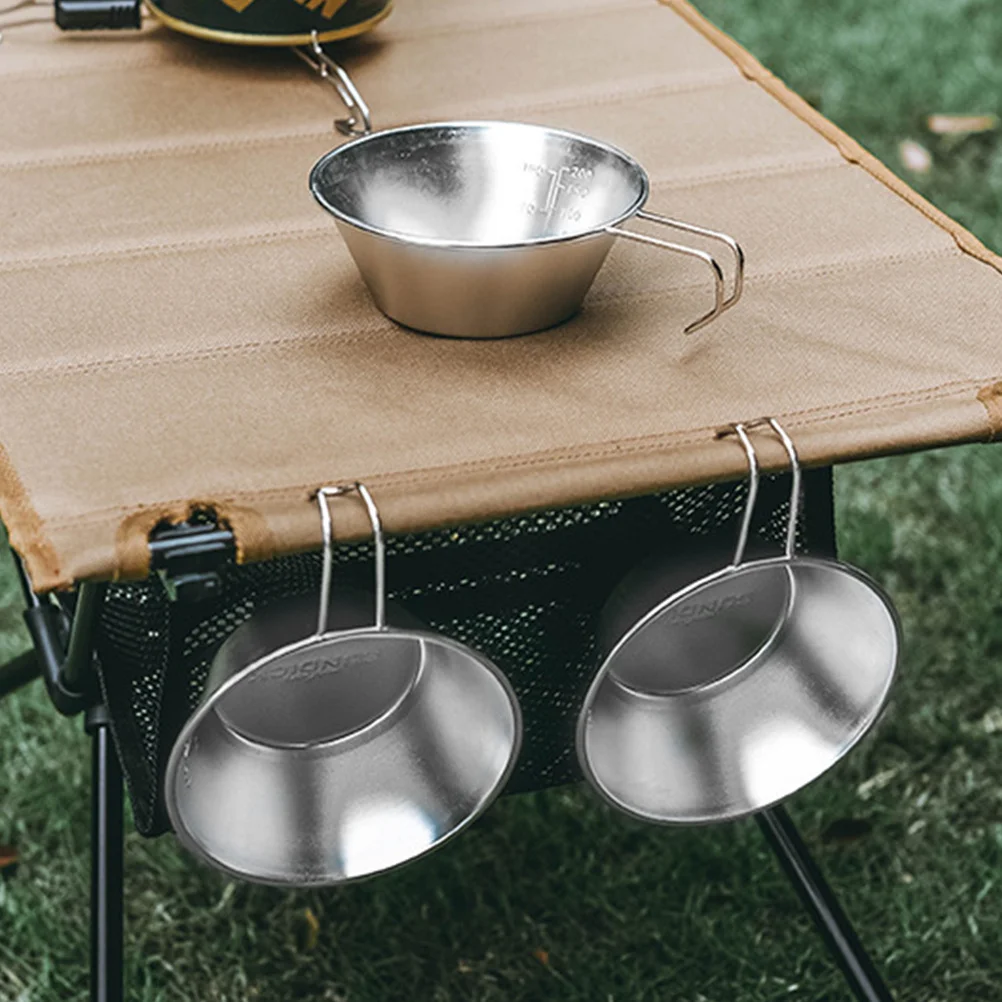 Stainless Steel Camping Cookware Water Cup With Handle Multi-Function Outdoor Camping Accessory Compact Reusable Mug For 
Stainless Steel Camping Cookware Water Cup With Handle Multi-Function Outdoor Camping Accessory Compact Reusable Mug For