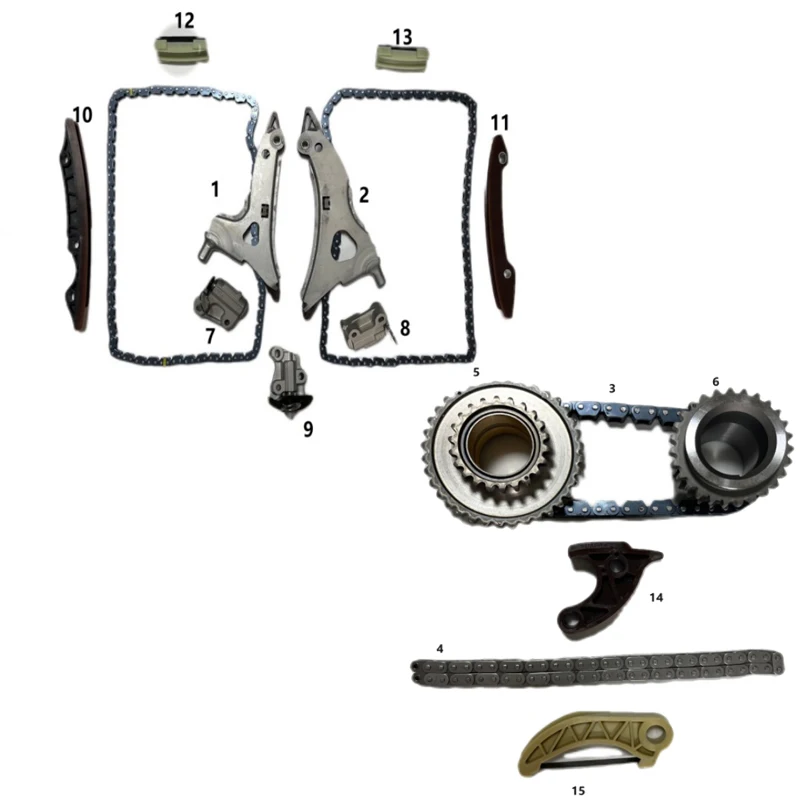 New Timing Chain Kit 2760502416 2760502316 Fits For C43 CLS400 E43 E350 E400 ML350 GL450 M276.821 M276.824 M276.955
New Timing Chain Kit 2760502416 2760502316 Fits For C43 CLS400 E43 E350 E400 ML350 GL450 M276.821 M276.824 M276.955