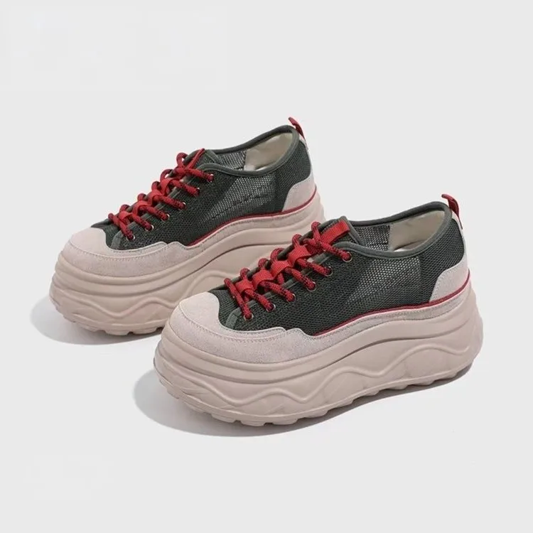 Women's Mesh Platform Sneakers, 2026 Summer Thick Sole Casual Shoes Breathable Lace-up Hidden Heel Wedge Sneakers for Daily Wear
Women's Mesh Platform Sneakers, 2026 Summer Thick Sole Casual Shoes Breathable Lace-up Hidden Heel Wedge Sneakers for Daily Wear