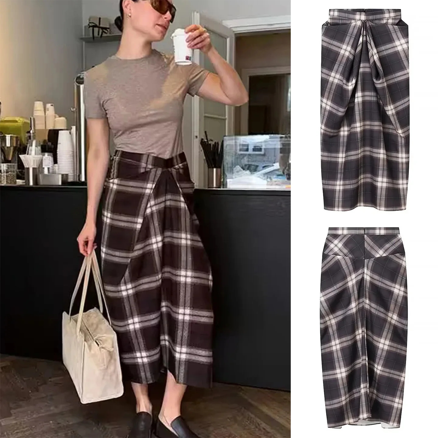 Новая зимняя женская юбка миди в клетку больших размеров с высокой талией, дизайнерская, струящаяся, для деловых встреч и городских поездок, из полиэфирного волокна
Новая зимняя женская юбка миди в клетку больших размеров с высокой талией, дизайнерская, струящаяся, для деловых встреч и городских поездок, из полиэфирного волокна