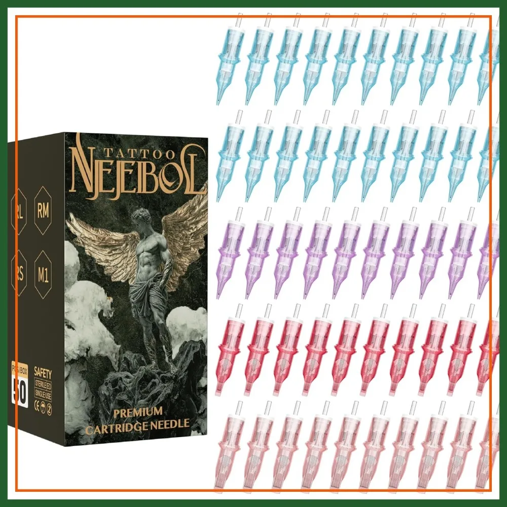 50Pcs Tattoo Cartridge Needles Assorted Sizes #12 - 3/5/7/9RL, 5/7RS, 7/9/15RM, 15M1 for Lining & Shading Disposable Membrane
50Pcs Tattoo Cartridge Needles Assorted Sizes #12 - 3/5/7/9RL, 5/7RS, 7/9/15RM, 15M1 for Lining & Shading Disposable Membrane