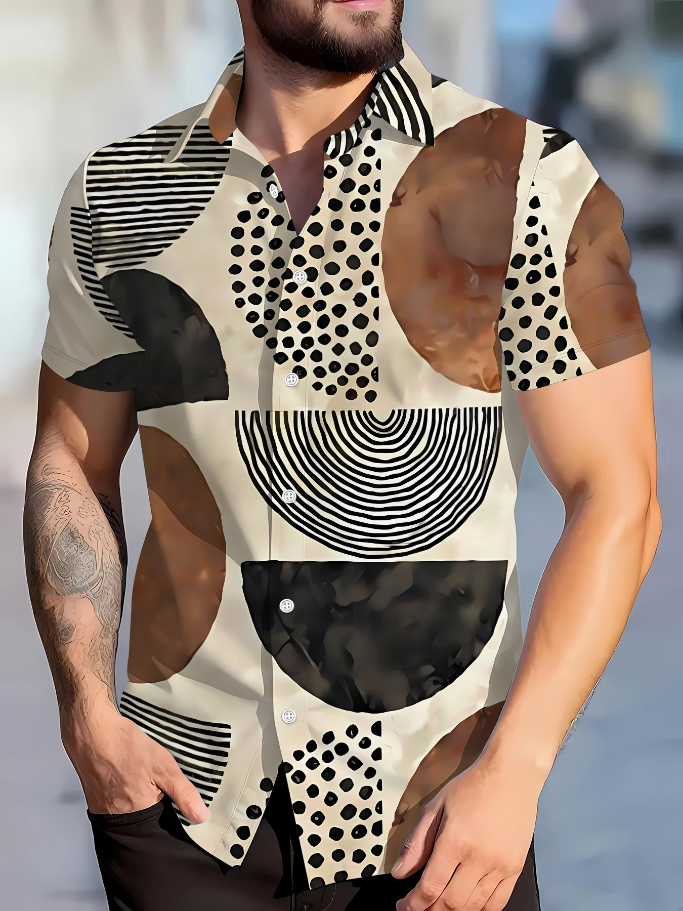 2026 Summer New Style Men's Short Sleeved Shirt With 3D Pattern Printing For Street Casual Fashion Comfortable Soft Breathable
2026 Summer New Style Men's Short Sleeved Shirt With 3D Pattern Printing For Street Casual Fashion Comfortable Soft Breathable