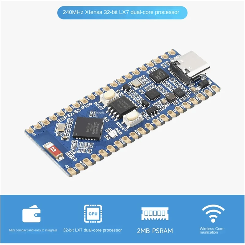 Well Made-Microcontroller 2.4Ghz Wi-Fi Development Board 240Mhz Dual-Core Processor
Well Made-Microcontroller 2.4Ghz Wi-Fi Development Board 240Mhz Dual-Core Processor