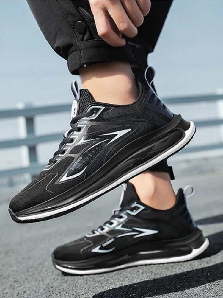Мужская спортивная обувь с мягкой стелькой, сетчатый верх, уличные черные, размер 9, стильные оригинальные предложения, мужские повседневные кроссовки для прогулок, широкие спортивные кроссовки 
Мужская спортивная обувь с мягкой стелькой, сетчатый верх, уличные черные, размер 9, стильные оригинальные предложения, мужские повседневные кроссовки для прогулок, широкие спортивные кроссовки