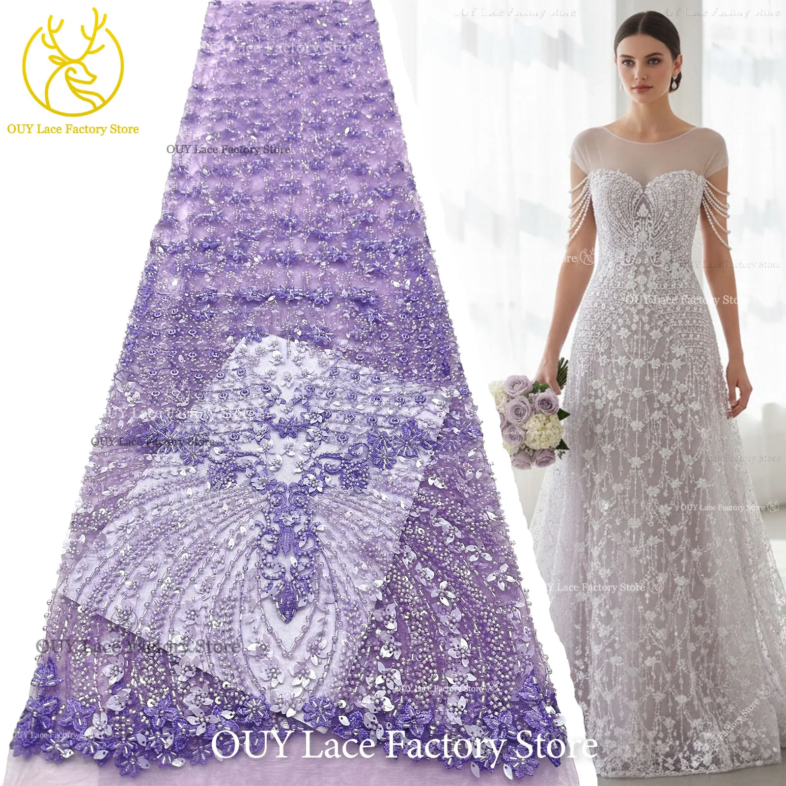 Fashion French Groom Embroidery Lace Fabric 2026 African Beaded Sequins Lace Fabric Nigerian Tulle Lace For Party Wedding Dress
Fashion French Groom Embroidery Lace Fabric 2026 African Beaded Sequins Lace Fabric Nigerian Tulle Lace For Party Wedding Dress