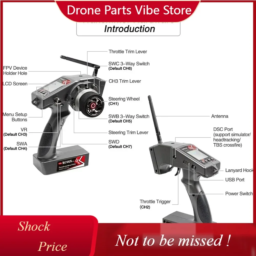 Радиопередатчик DP Radiolink RC6GS V3 2.4G 7-канальный с приемником R7FG, телеметрией и гироскопом - пульт дистанционного управления для радиоуправляемых машин, лодок и другой техники
Радиопередатчик DP Radiolink RC6GS V3 2.4G 7-канальный с приемником R7FG, телеметрией и гироскопом - пульт дистанционного управления для радиоуправляемых машин, лодок и другой техники