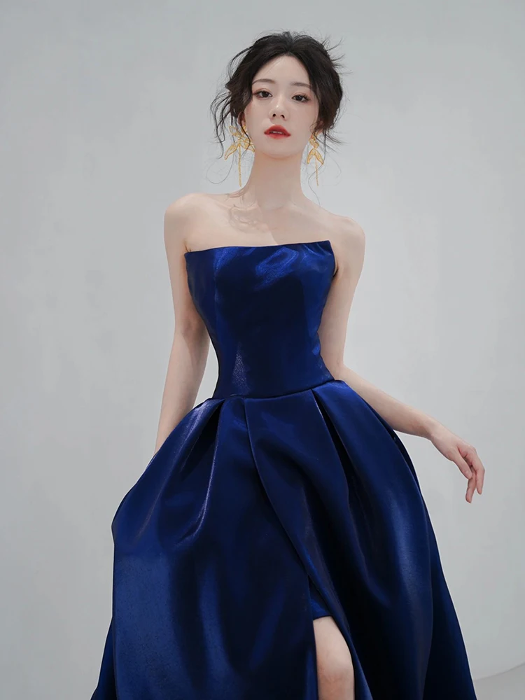 Ele Blue Evening Gown Luxury Tulle Engagement Par Host Long Dr for Bride Cus Made Strapl Floor Length Dr
Ele Blue Evening Gown Luxury Tulle Engagement Par Host Long Dr for Bride Cus Made Strapl Floor Length Dr