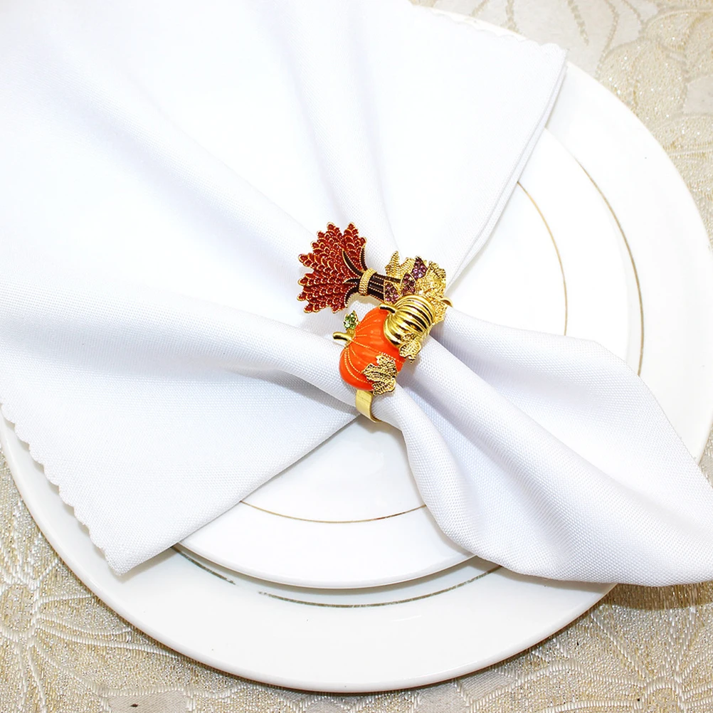4pcs Thanksgiving Napkin Rings Fall Pumpkin Serviette Buckles Holiday Table Decor Party Accessories Reusable
4pcs Thanksgiving Napkin Rings Fall Pumpkin Serviette Buckles Holiday Table Decor Party Accessories Reusable