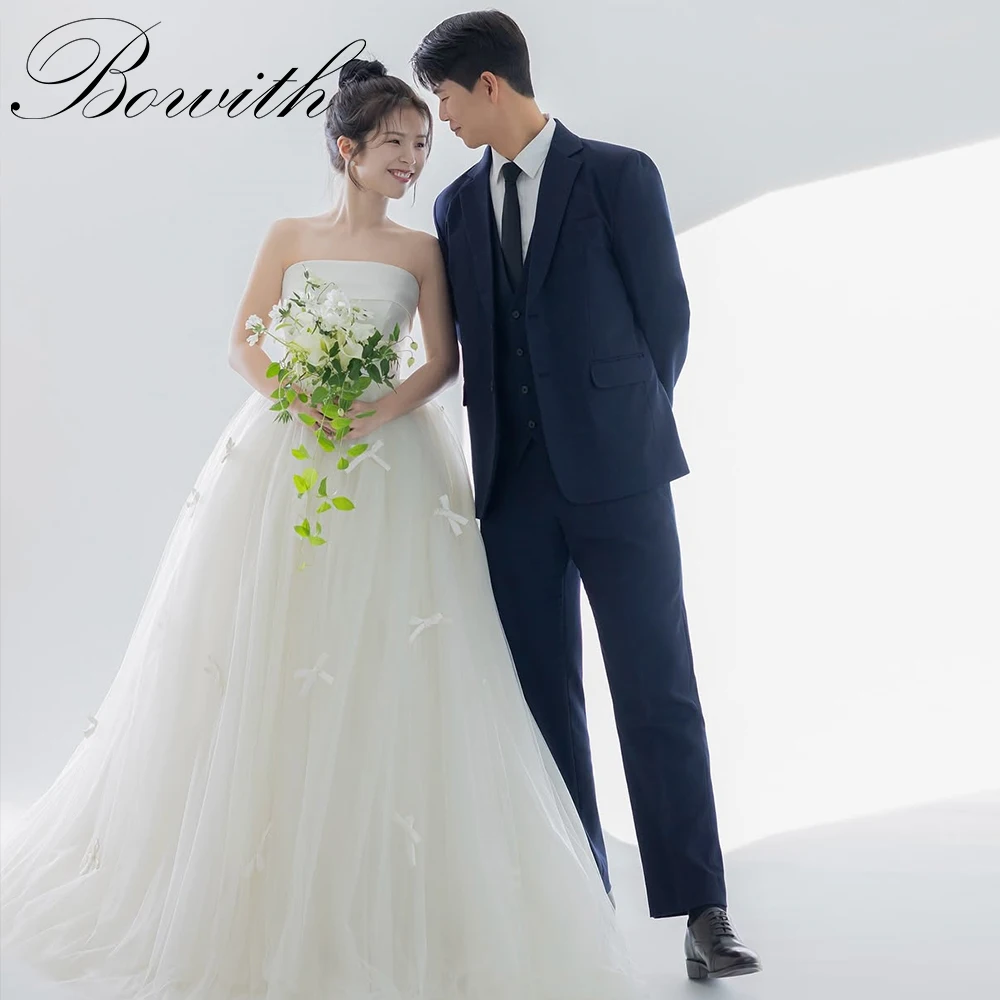 Bowith Korean Wedding Dresses Strapless A-Line Tulle Bow Wedding Snap Dresses Customized Bridal Gown Reception Dresses
Bowith Korean Wedding Dresses Strapless A-Line Tulle Bow Wedding Snap Dresses Customized Bridal Gown Reception Dresses