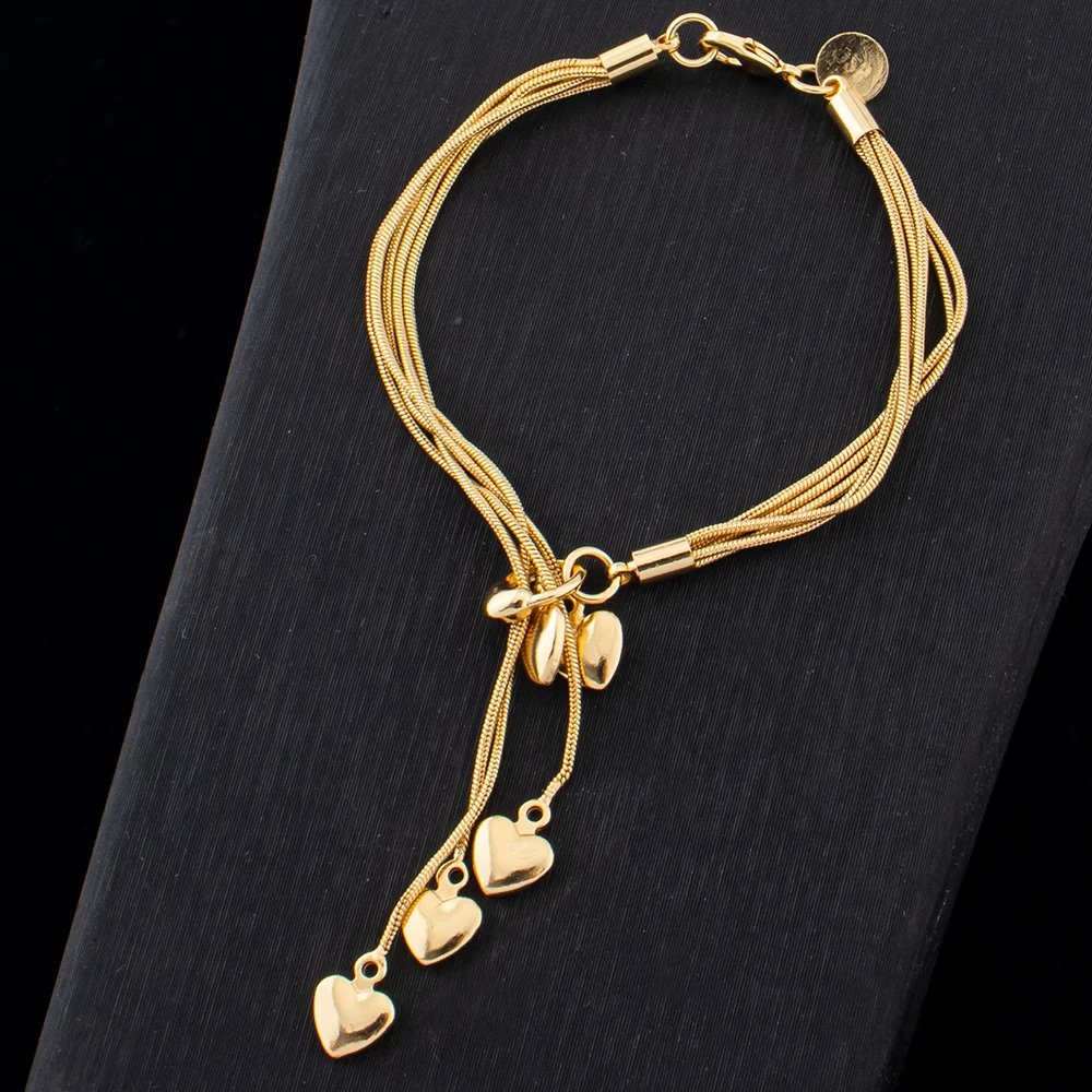 Heart-Shaped Gold-Plated Necklace Bracelet Jewelry Set Wedding Party Jewelry Accessories Multi-Chain Adjustable Pendant Chain
Heart-Shaped Gold-Plated Necklace Bracelet Jewelry Set Wedding Party Jewelry Accessories Multi-Chain Adjustable Pendant Chain