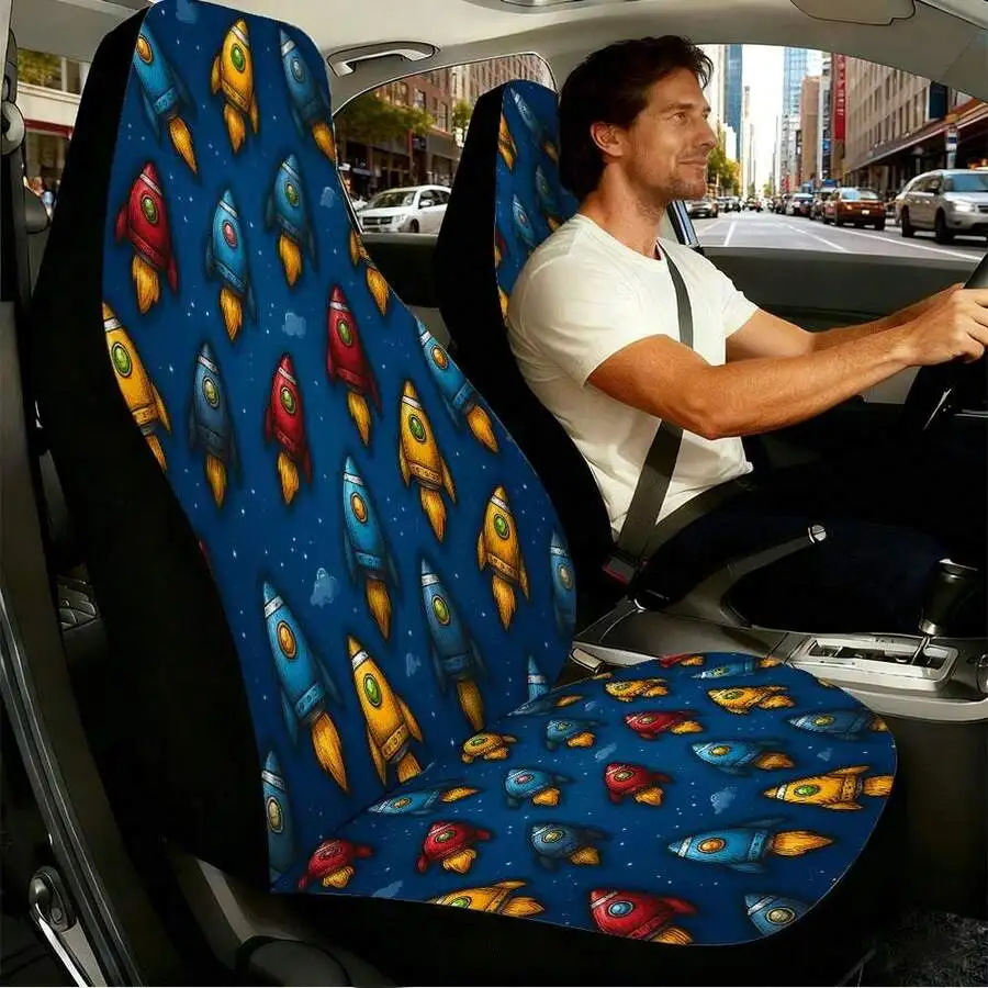 1pc Colorful Rocket Ship Car Seat Cover For Front Seats High Back Universal Fit Cars SUVs Trucks
1pc Colorful Rocket Ship Car Seat Cover For Front Seats High Back Universal Fit Cars SUVs Trucks