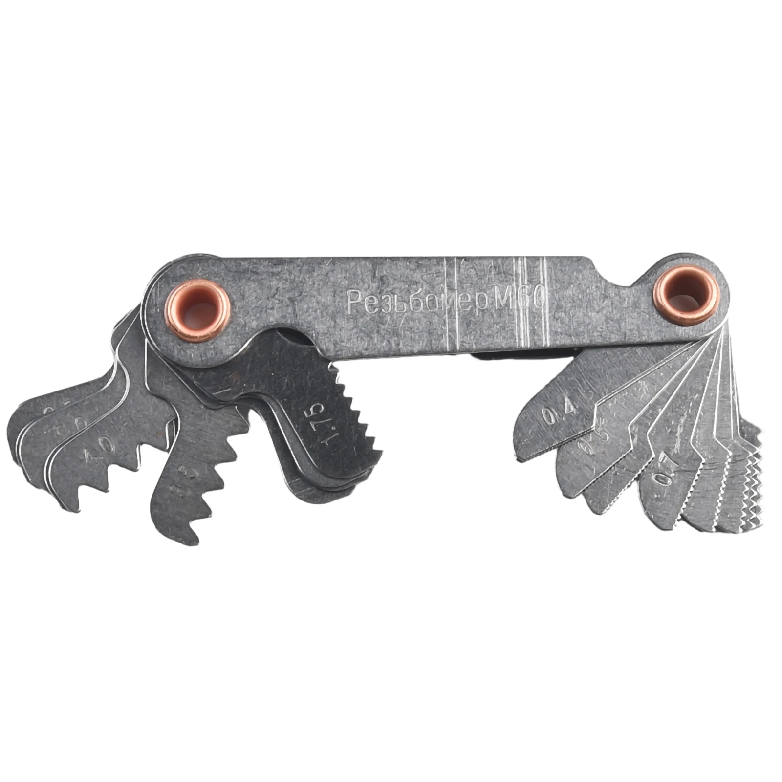 Metric Thread Pitch Gauge for 60 Degree Profile and Inch Thread Pitch Gauge for 55 Degree Profile in Compact Tool