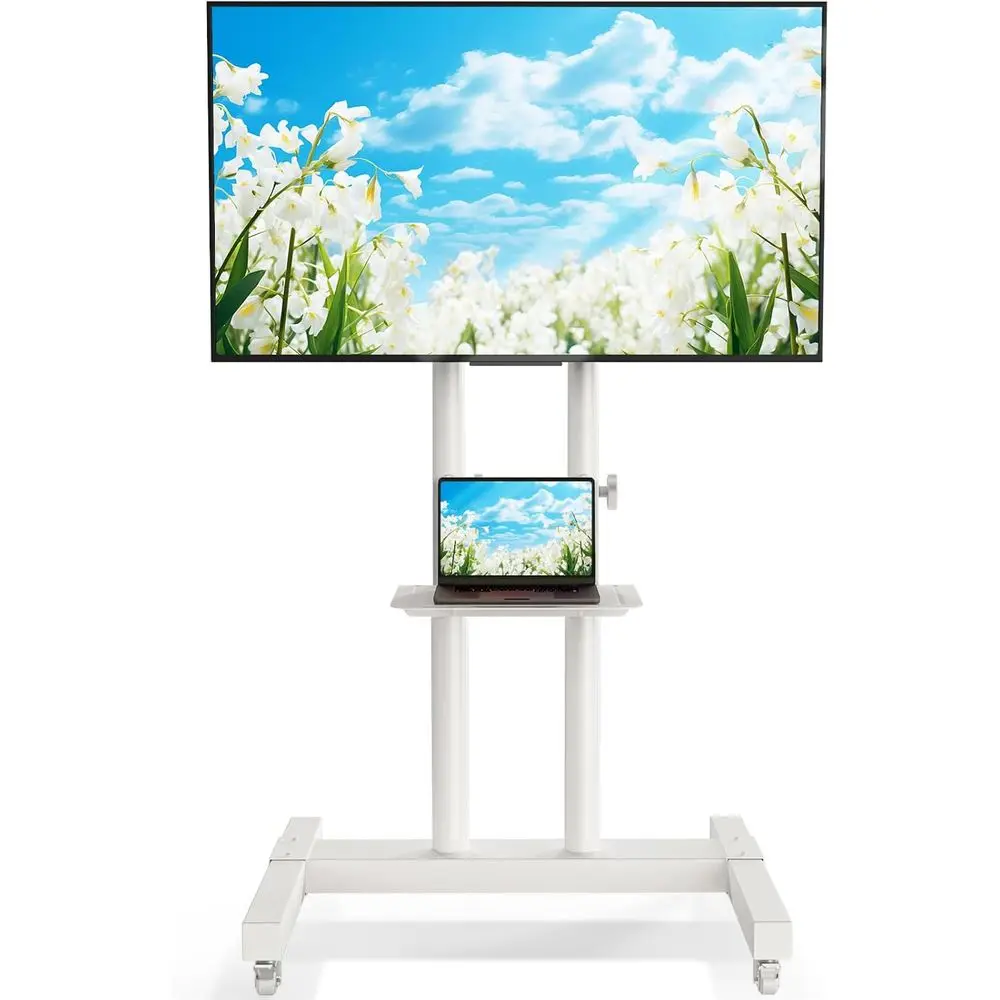 Adjustable Rolling TV Stand for 40-83 Inch Flat/Curved TVs up to 110lbs, Portable Stand with Laptop Shelf, Outdoor Compatible, M
Adjustable Rolling TV Stand for 40-83 Inch Flat/Curved TVs up to 110lbs, Portable Stand with Laptop Shelf, Outdoor Compatible, M