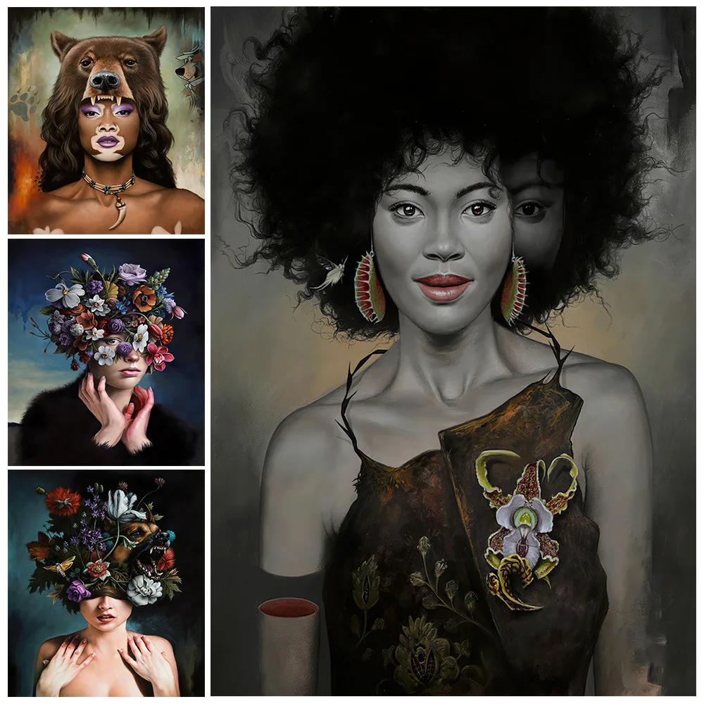 Eyeballs Hiding In Hair,Weird Girl Wall Art Canvas Print,Overhead Covered With Animals And Flowers Art Poster Print Home Decor
Eyeballs Hiding In Hair,Weird Girl Wall Art Canvas Print,Overhead Covered With Animals And Flowers Art Poster Print Home Decor