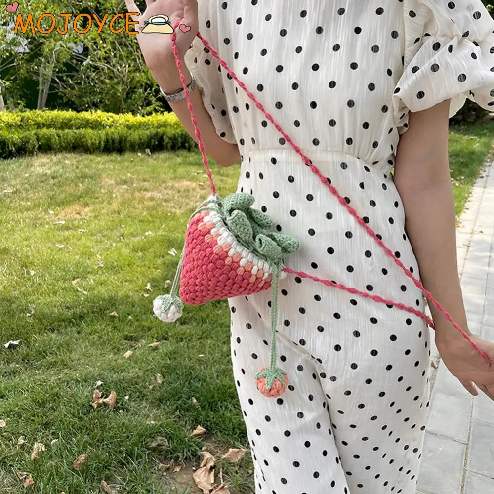 Women Kawaii Tote Handbag Versatile Strawberry Crossbody Bag Casual Woven Satchel Bag DIY Cartoon Crochet Bucket Purse
Women Kawaii Tote Handbag Versatile Strawberry Crossbody Bag Casual Woven Satchel Bag DIY Cartoon Crochet Bucket Purse
