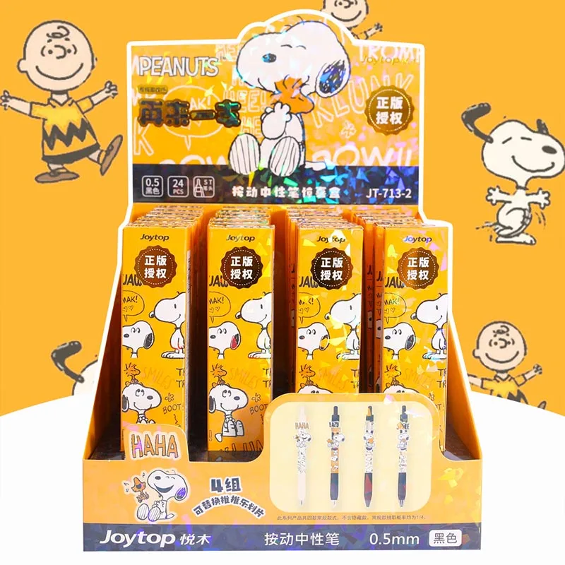 24pcs Kawaii Snoopy Press Gel Pen Cute Dog 0.5mm Black ink Neutral Pens Promotional Gift Office School Supplies
24pcs Kawaii Snoopy Press Gel Pen Cute Dog 0.5mm Black ink Neutral Pens Promotional Gift Office School Supplies