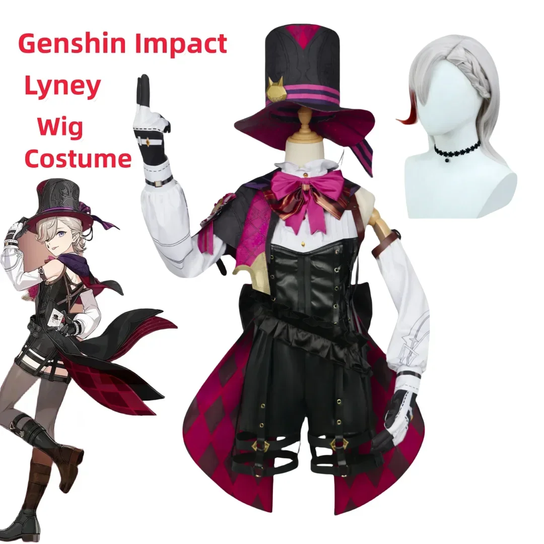 Lyney Cosplay Costume Wig Hat Set Fontaine magician Leather Uniform Spring 2025
Lyney Cosplay Costume Wig Hat Set Fontaine magician Leather Uniform Spring 2025