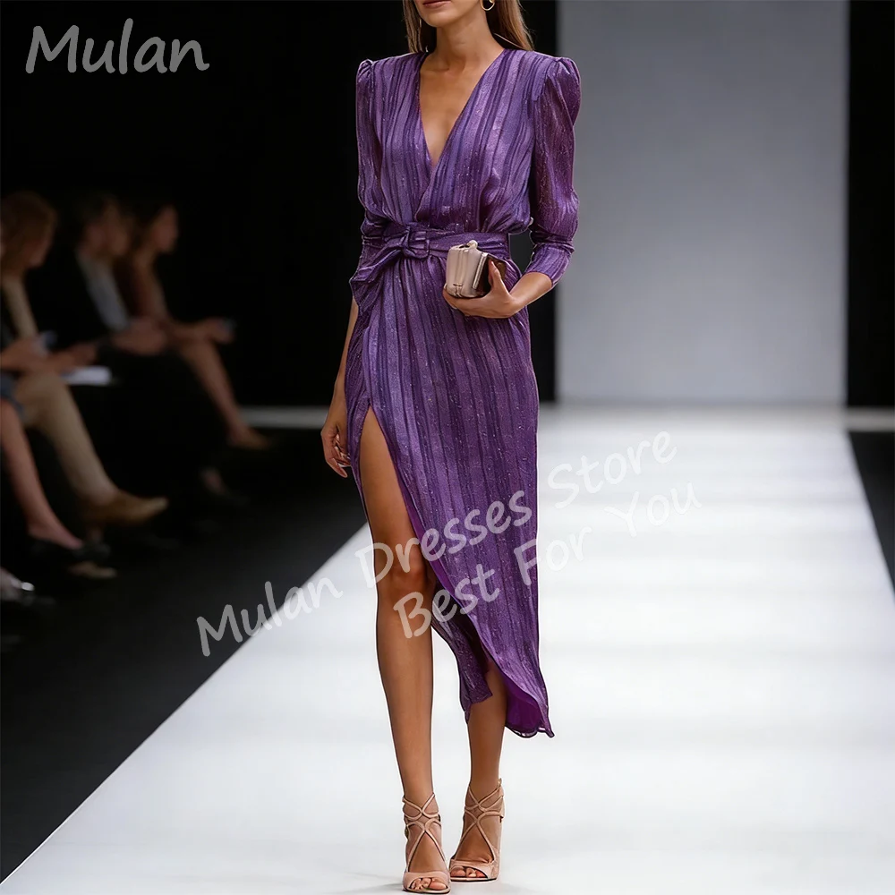 Customized New In Elegant Purple Party Dresses for Special Events V-Neck Tea-Length Woman Birthday Prom Evening Dress 2026
Customized New In Elegant Purple Party Dresses for Special Events V-Neck Tea-Length Woman Birthday Prom Evening Dress 2026