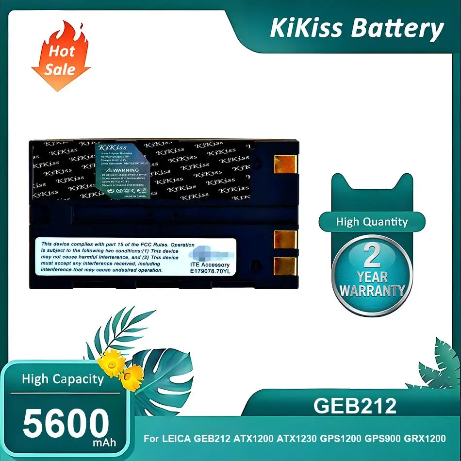 High-Durability Total Station Battery For LEICA GEB212 ATX1200 ATX1230 GPS1200 GPS900 GRX1200 Total,GEB212,5600mAh
High-Durability Total Station Battery For LEICA GEB212 ATX1200 ATX1230 GPS1200 GPS900 GRX1200 Total,GEB212,5600mAh