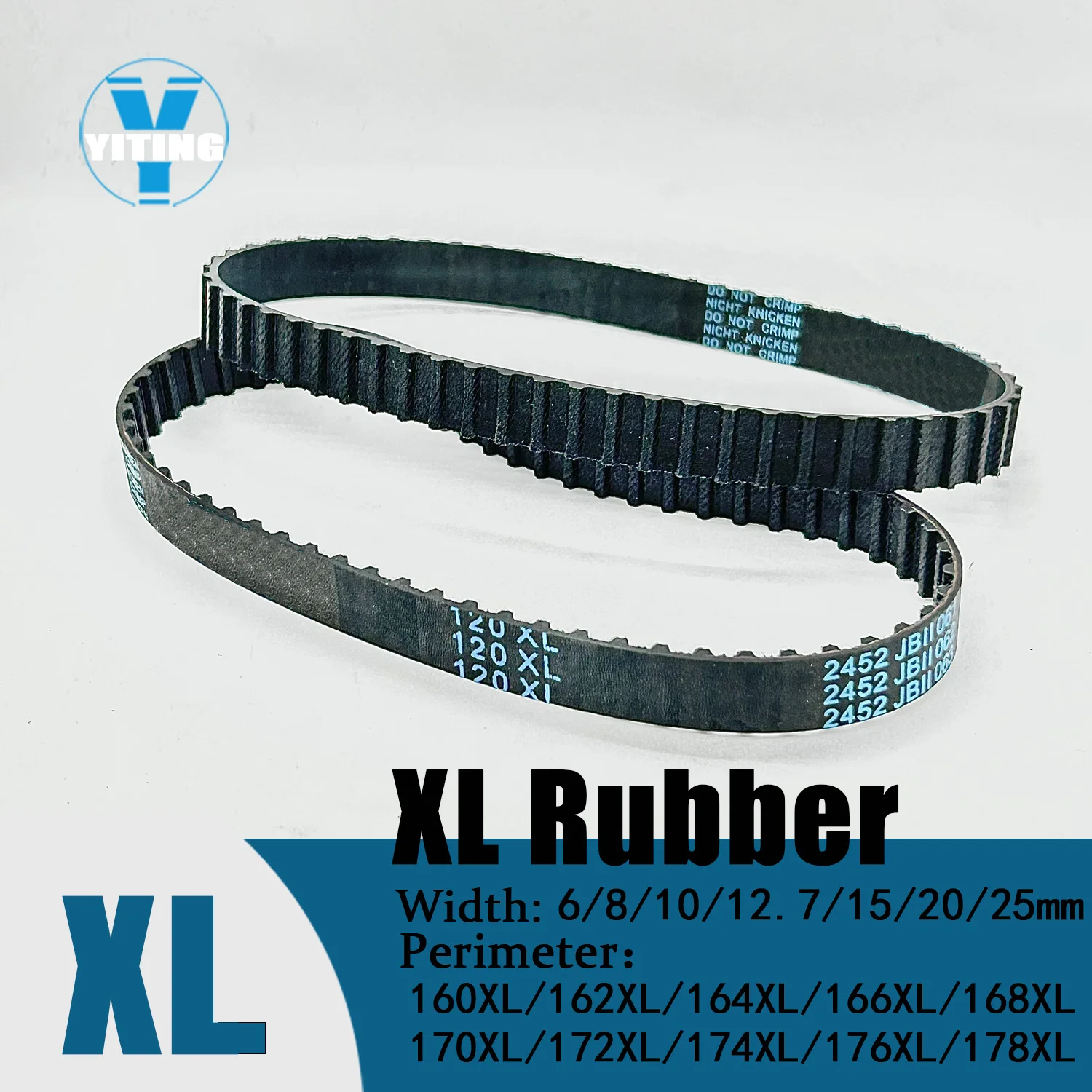 XL Timing Belt XL160/162/164/166/168/170/172/174/176/178 Teeth Pitch 5.08mm Width 6/8/10/12.7/15/20/25mm for XL Timing Pulley
XL Timing Belt XL160/162/164/166/168/170/172/174/176/178 Teeth Pitch 5.08mm Width 6/8/10/12.7/15/20/25mm for XL Timing Pulley