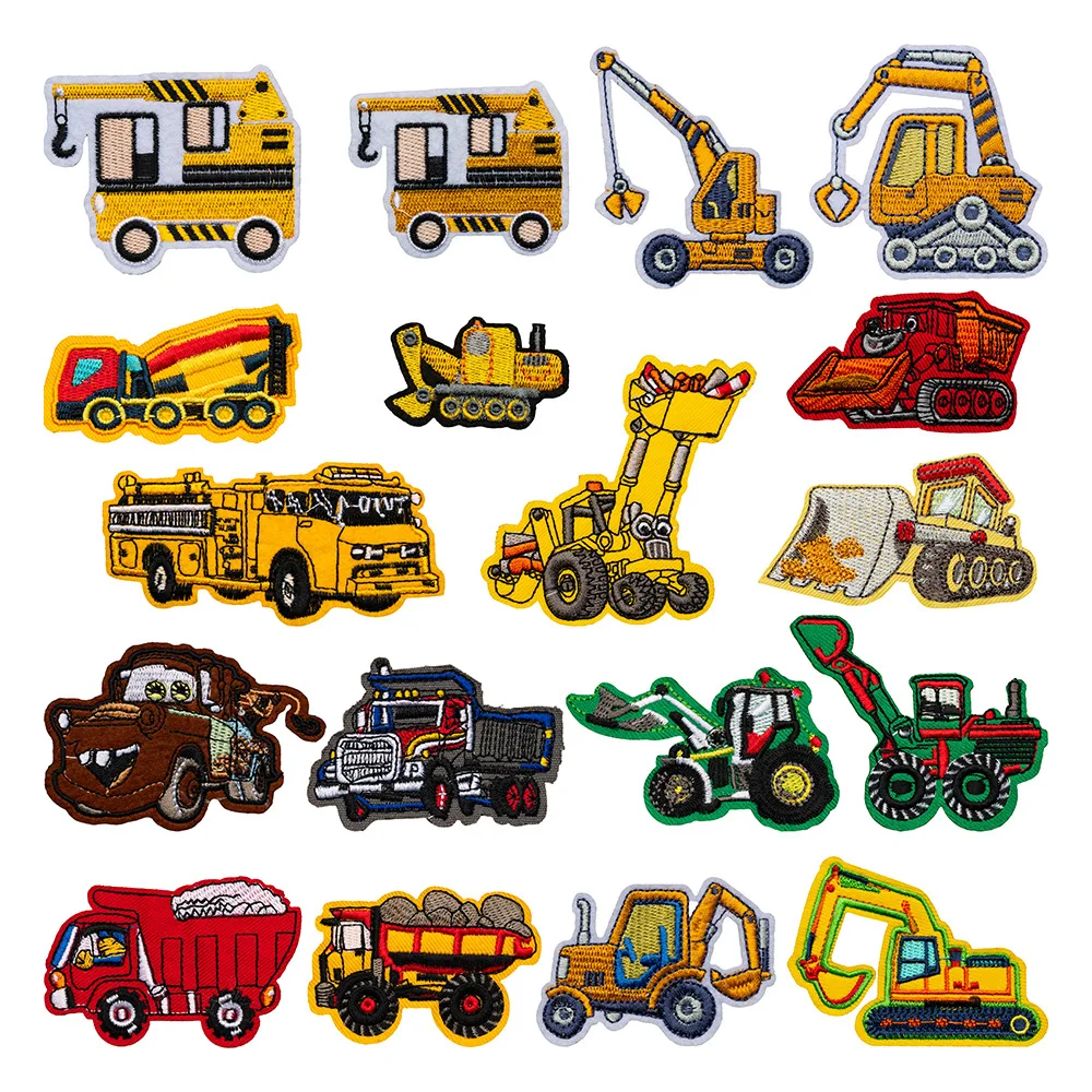 Excavator Engineering Embroidery Patch Vehicle Bulldozer Cartoon Stickers Iron on Patches for Clothes Appliques for Clothing
Excavator Engineering Embroidery Patch Vehicle Bulldozer Cartoon Stickers Iron on Patches for Clothes Appliques for Clothing