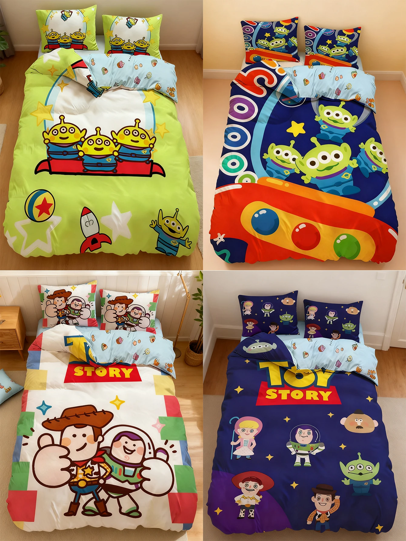 150*200cm Disney Toy Story three-piece coreless set, one duvet cover and two pillowcases, room/student dormitory/hotel
150*200cm Disney Toy Story three-piece coreless set, one duvet cover and two pillowcases, room/student dormitory/hotel