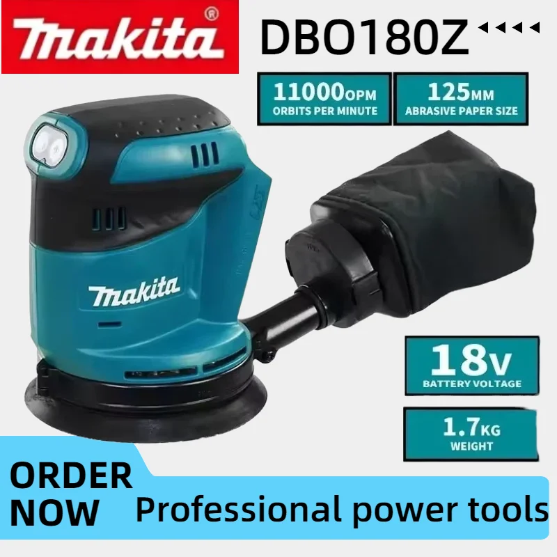 Makita DBO180Z Portable Cordless Orbital Sander 18V Power Tool for Woodworking Putty Polishing and Grinding Jobs
Makita DBO180Z Portable Cordless Orbital Sander 18V Power Tool for Woodworking Putty Polishing and Grinding Jobs