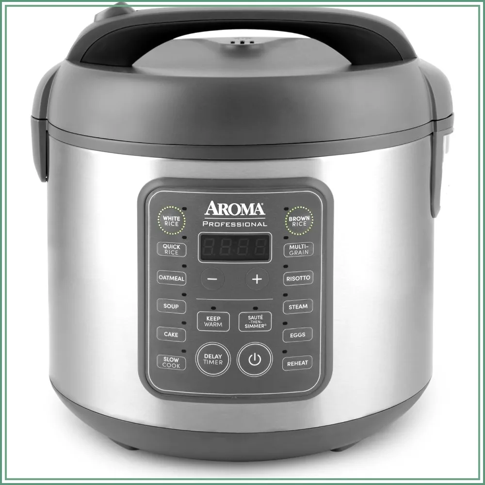 Digital Rice Cooker, 10-Cup Uncooked/20-Cup Cooked, Multicooker, Slow Cooker, Steamer, Oatmeal Cooker, Egg Cooker, 5 Qt, Gray
Digital Rice Cooker, 10-Cup Uncooked/20-Cup Cooked, Multicooker, Slow Cooker, Steamer, Oatmeal Cooker, Egg Cooker, 5 Qt, Gray