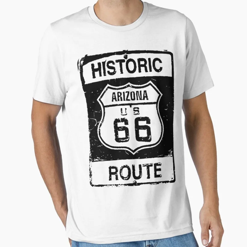 ROUTE 66 Arizona Vintage The Mother Road Route 66 us highway sign printed T Shirt for men large size Adult tops S-6XL
ROUTE 66 Arizona Vintage The Mother Road Route 66 us highway sign printed T Shirt for men large size Adult tops S-6XL