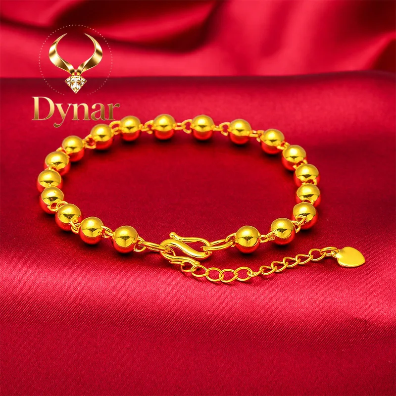 Dynar Jewelry Solid Round Bead Bracelet for Unisex, 24K Gold, AU999 | Rotating solar terms beads, educational & stylish for cu
Dynar Jewelry Solid Round Bead Bracelet for Unisex, 24K Gold, AU999 | Rotating solar terms beads, educational & stylish for cu