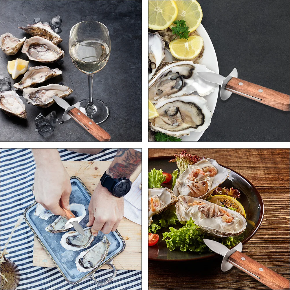 1pc Oyster Knife Shucker Seafood Tool Stainless Steel Edges Wood Handle Practical Kitchen Bar Supplies
1pc Oyster Knife Shucker Seafood Tool Stainless Steel Edges Wood Handle Practical Kitchen Bar Supplies