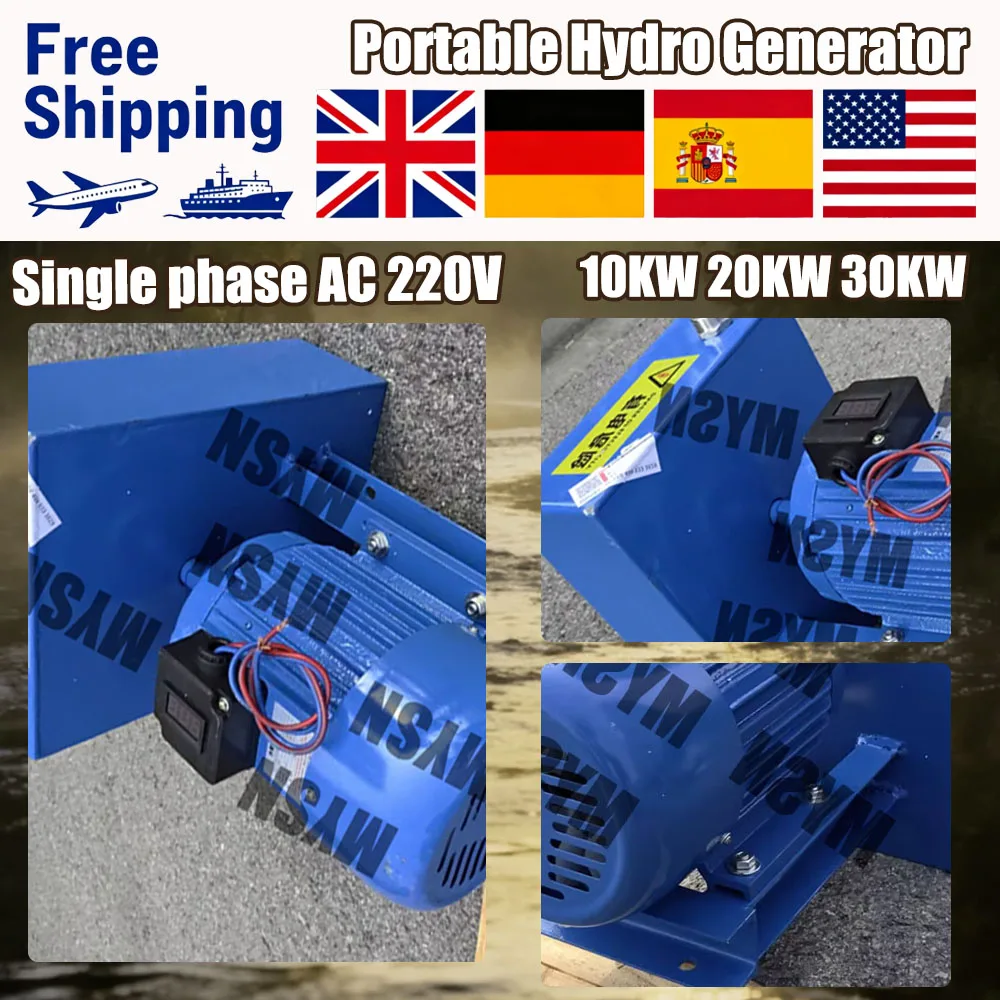 20KW 30KW Water Turbine Generator Single Phase AC 220V 230V 240V Hydroelectric Alternator for Home Farm Outdoor DIY
20KW 30KW Water Turbine Generator Single Phase AC 220V 230V 240V Hydroelectric Alternator for Home Farm Outdoor DIY