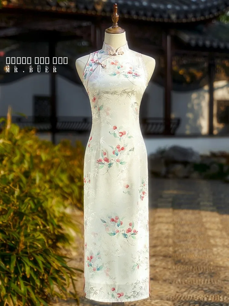Artistic Summer Floral Print Qipao Women's Vintage Sle Chinese Culture ort Sve Breathable Polyester Fiber Long Dr
Artistic Summer Floral Print Qipao Women's Vintage Sle Chinese Culture ort Sve Breathable Polyester Fiber Long Dr