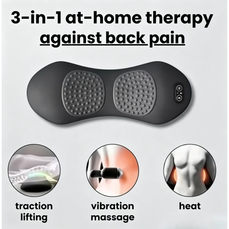 3 In 1 Lower Back Massager Heat Vibration Traction Pillow Waist Pain Relief Spine Support Cushion
3 In 1 Lower Back Massager Heat Vibration Traction Pillow Waist Pain Relief Spine Support Cushion