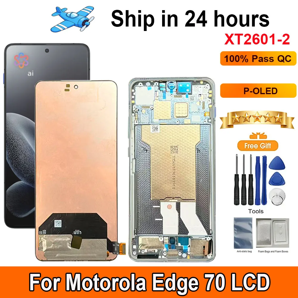 6.7”P-OLED Screen For Motorola Edge 70 LCD Display Touch Panel Digitizer Assembly Replacement With Frame Edge 70 XT2601-2 screen
6.7”P-OLED Screen For Motorola Edge 70 LCD Display Touch Panel Digitizer Assembly Replacement With Frame Edge 70 XT2601-2 screen