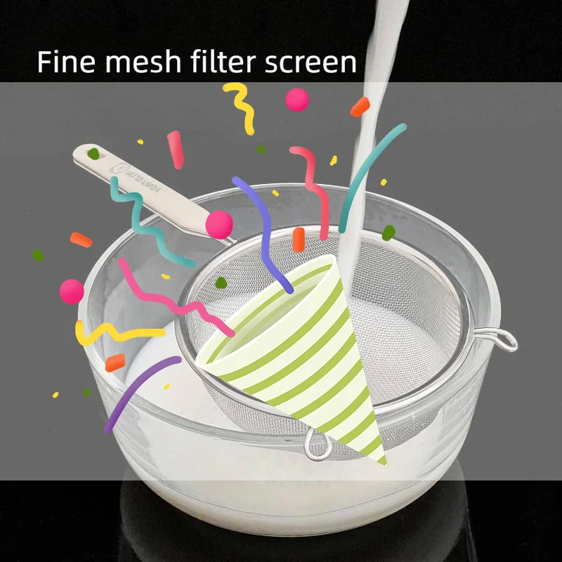 Durable 304 Stainless Steel Fine Mesh Filter Screen With Plastic Handle Fine Flour Sieve Oil Skimmer Spoon Kitchen Utensils
Durable 304 Stainless Steel Fine Mesh Filter Screen With Plastic Handle Fine Flour Sieve Oil Skimmer Spoon Kitchen Utensils