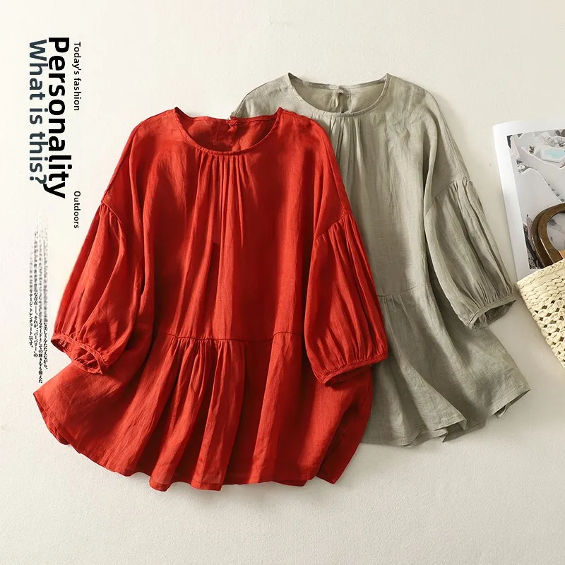 Artistic Back Button Shirt Women's Sweet Anti-Aging White Casual Versatile Top Female Loose Fit Short Sleeve Summer Shirt
Artistic Back Button Shirt Women's Sweet Anti-Aging White Casual Versatile Top Female Loose Fit Short Sleeve Summer Shirt