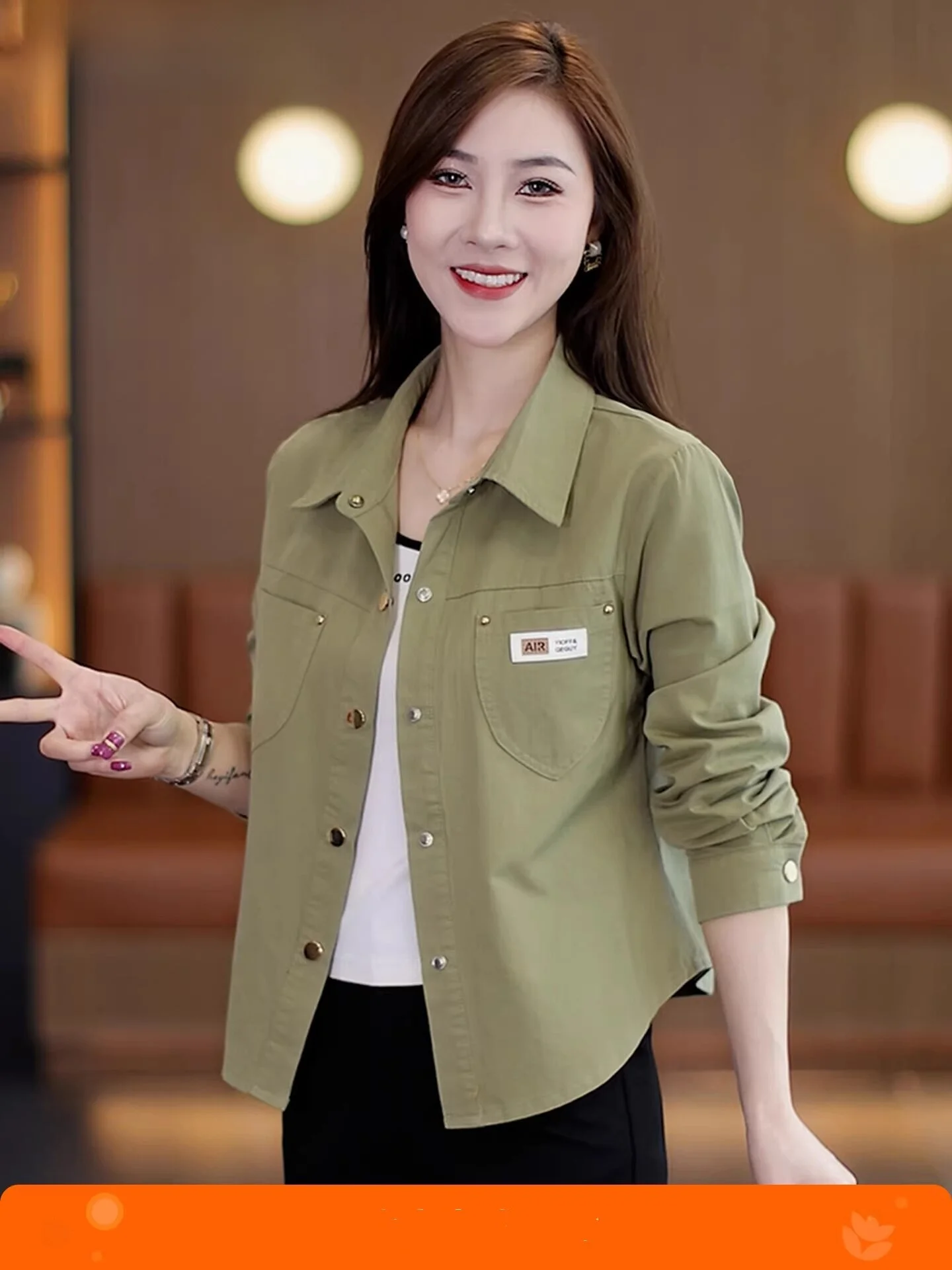 Fashionable Short Women's Shirt Casual Outerwear Spring Autumn New Style Youthful Jacket Loose Fit Long Sleeve Collar
Fashionable Short Women's Shirt Casual Outerwear Spring Autumn New Style Youthful Jacket Loose Fit Long Sleeve Collar