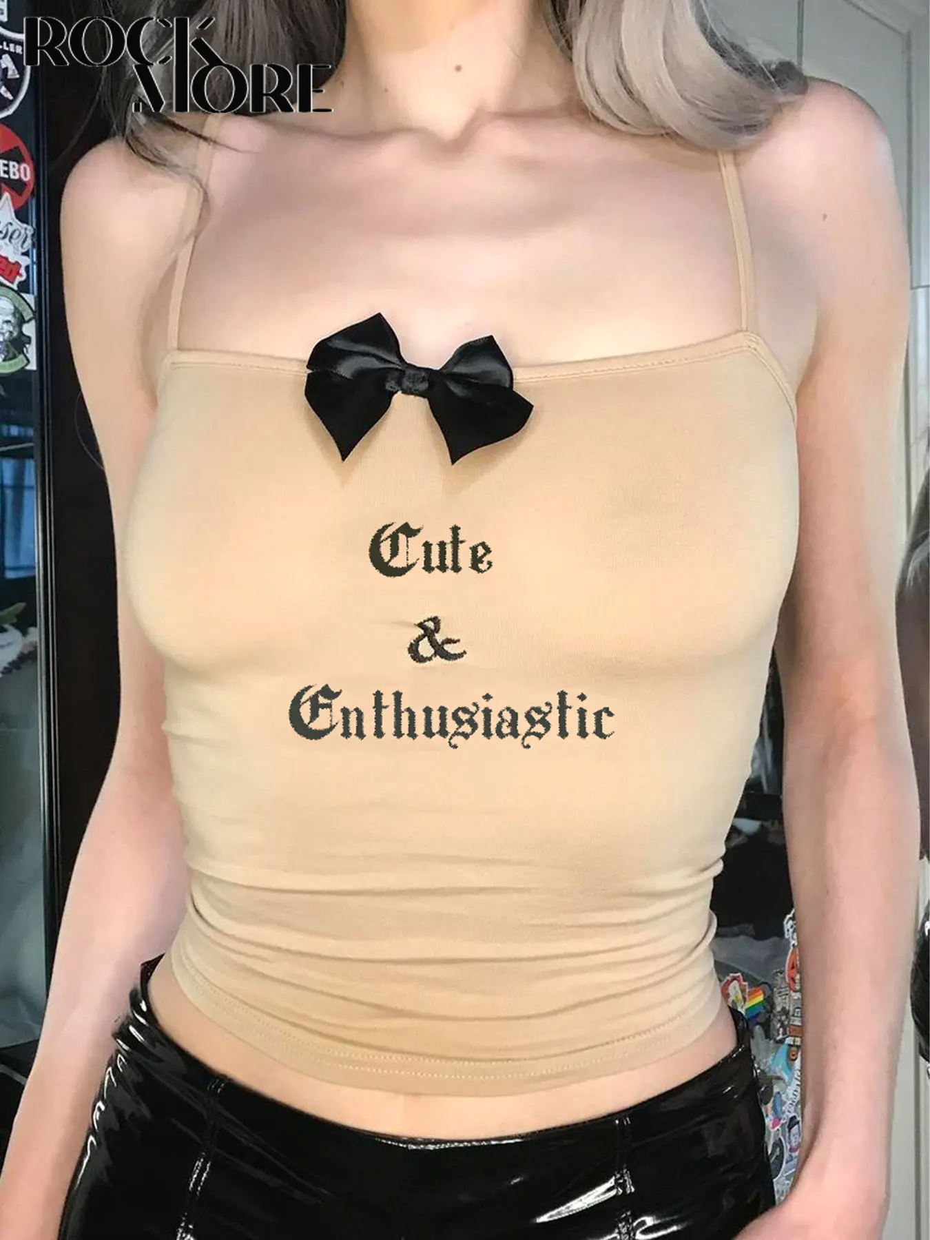 Rockmore Bow Letter Embroidered Camisole Y2K Women's Tops Aesthetic Sexy Sleeveless Top Summer Tees Korean Popular Clothes
Rockmore Bow Letter Embroidered Camisole Y2K Women's Tops Aesthetic Sexy Sleeveless Top Summer Tees Korean Popular Clothes