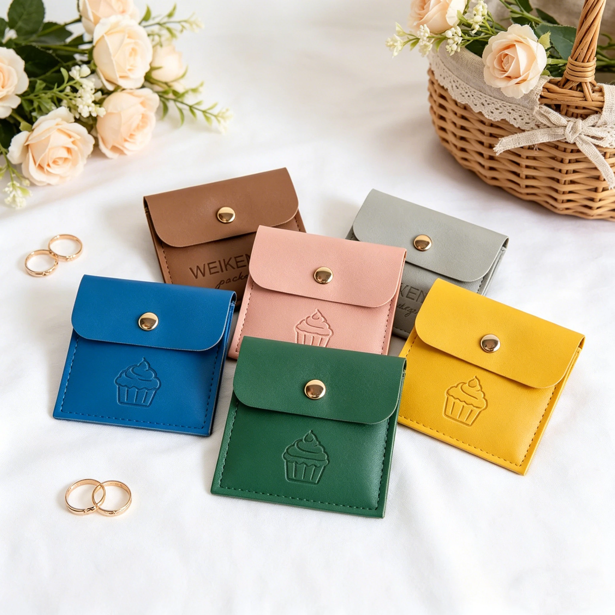 100pack Custom Leather Snap Jewelry Gift Bag Multi-Size Square Buckle Necklace Ring Storage Pouches PU Packaging With Logo
100pack Custom Leather Snap Jewelry Gift Bag Multi-Size Square Buckle Necklace Ring Storage Pouches PU Packaging With Logo