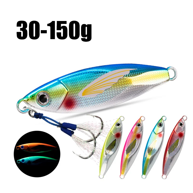 Metal Jig Fishing Lures 30g 40g 60g 80g 100g 120g 150g UV Iron Plate Bait Ocean Boat Fishing Tuna Fishing Accessories
Metal Jig Fishing Lures 30g 40g 60g 80g 100g 120g 150g UV Iron Plate Bait Ocean Boat Fishing Tuna Fishing Accessories