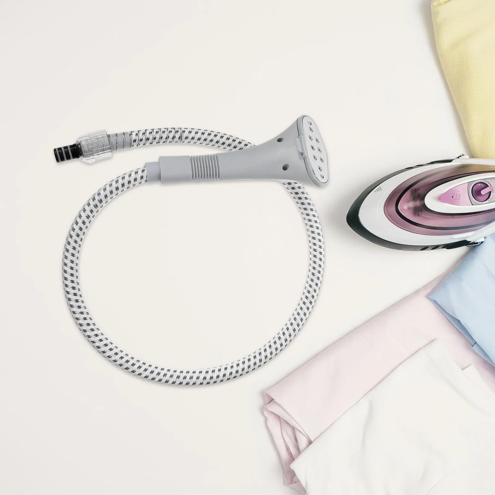 Replacement Garment Steamer Extension Hose with Built-in Brush Head and Secure Clip Design for Steam Ironing Universal
Replacement Garment Steamer Extension Hose with Built-in Brush Head and Secure Clip Design for Steam Ironing Universal