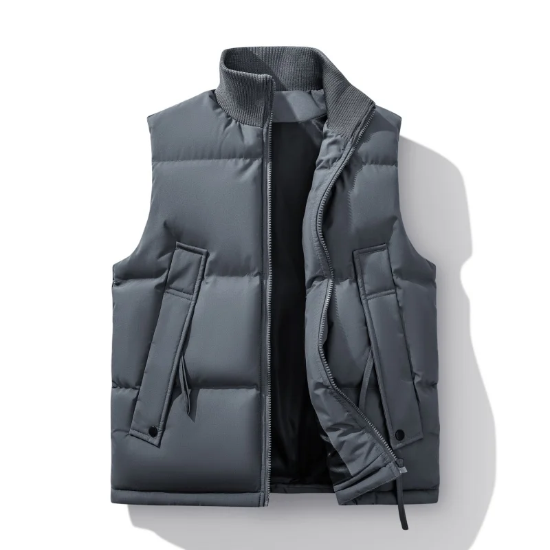 Winter Casual Warm Vests Men Stand Collar Sleeveless Parkas Male Solid Fashion Zipper Waistcoat Silk-Like Cotto Vest Outwear
Winter Casual Warm Vests Men Stand Collar Sleeveless Parkas Male Solid Fashion Zipper Waistcoat Silk-Like Cotto Vest Outwear