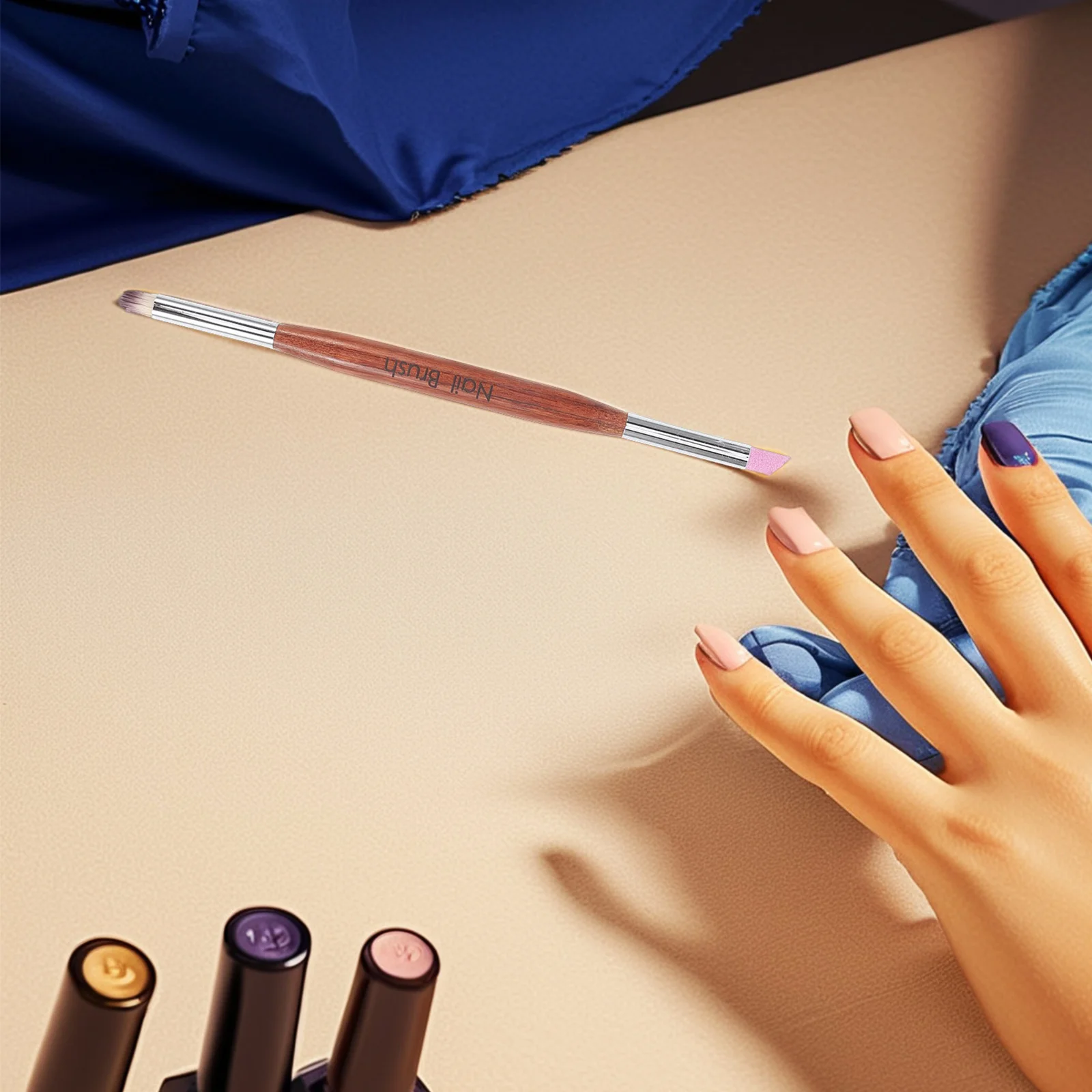 Wooden Handle Dual Ended Nail Care Brush Cuticle Cleaner and Grinding Pen for Professional Manicure Buffing Repair Nail Art Gel
Wooden Handle Dual Ended Nail Care Brush Cuticle Cleaner and Grinding Pen for Professional Manicure Buffing Repair Nail Art Gel