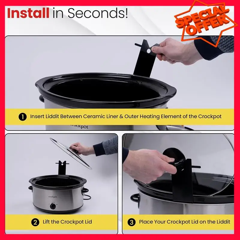 -ESTR Slow Cooker Lid Holder For Stovetop For Kitchen Organization Saving Slow Cooker Lid Stand
-ESTR Slow Cooker Lid Holder For Stovetop For Kitchen Organization Saving Slow Cooker Lid Stand